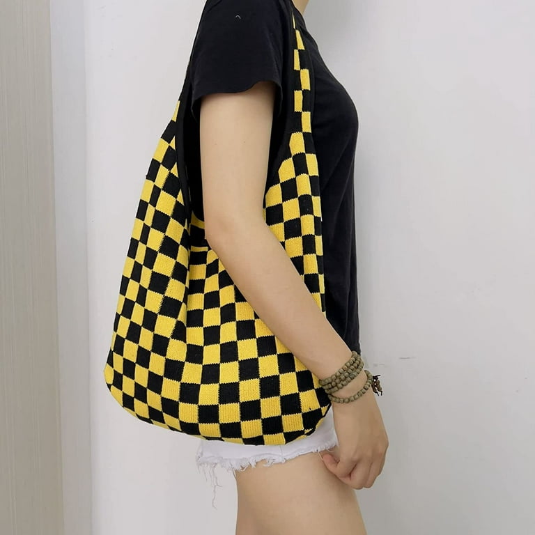 Pikadingnis Crochet Tote Bag Aesthetic Y2K Cute Chic Hippie Bag