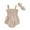 Khaki, variant on Baby Girls Toddler Romper Spaghetti Strap Bodysuit Romper Sleeveless Floral Printed Romper Multicolor Bodysuit Clothes Bow Headwear Lovely Clothing