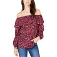 thumbnail image 1 of Blusa con volantes Michael Kors para mujer rosa grande, 1 of 1