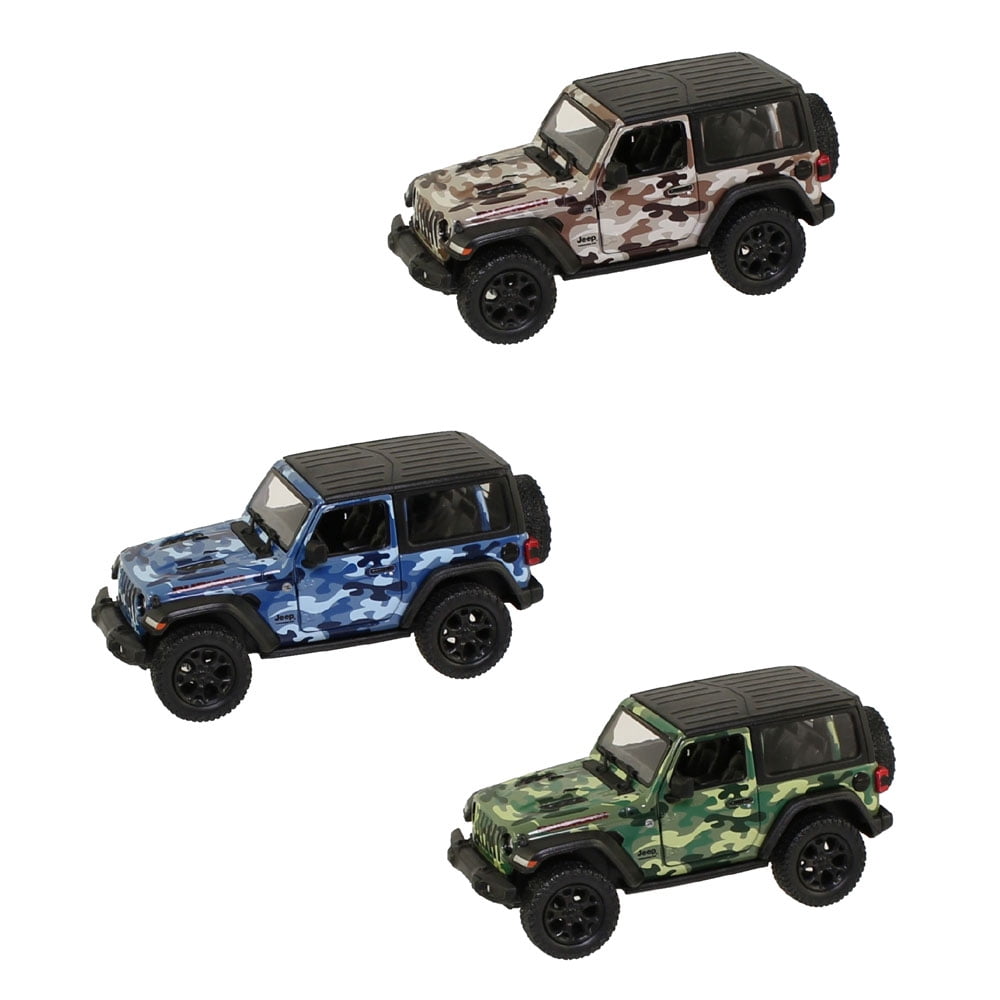 RI Novelty Pull Back DieCast Metal Vehicles SET OF 3 2018 JEEP WRANGLERS (5 inch) 134