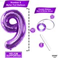 thumbnail image 4 of Giant, Purple 2 Balloon Number - 40 Inch | Purple 2 Birthday Balloon | Purple 2nd Birthday Decorations for Boy | Number 2 Balloon for 2nd Mermaid Birthday Decorations | 2nd Birthday Party Supplies, 4 of 8