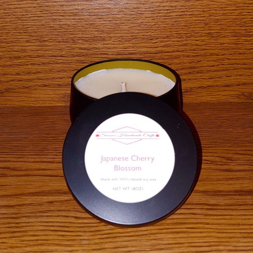 Japanese Cherry Blossom Candle, Saxon's Handmade Crafts, LLC, 8 Ounce