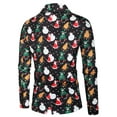 thumbnail image 4 of Franhais Tuxedo Suits for Men 3 Piece Regular Fit Suit Snowflake Snowman Print Blazer Jacket Pants Vests Men Suit Set for Christmas, 4 of 9