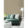 thumbnail image 6 of Wallquest, Inc. Luxe Haven Luxe Sisal Peel and Stick Wallpaper Pashmina & Metallic Silver, 6 of 8
