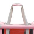 thumbnail image 2 of Transportín para mascotas, transpirable, plegable, cojín suave, bolsa de transporte portátil para gatos, para avión, coche, viaje, rosa con cortina, 2 of 5