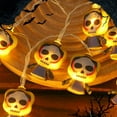thumbnail image 5 of Matoen 10 LED Skull String Lights - 4.92ft Halloween String Lights for Outdoor and Indoor Decor - Halloween Lighting for Patio, House, Bedroom, Parlor, Halloween Party Decorations, 5 of 7