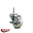 thumbnail image 2 of 3 Inch Nylon Wheel Swivel 5/8 Inch Threaded Stem Caster with Brake SCC, 2 of 2