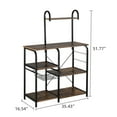 thumbnail image 6 of Baker’s Rack Kitchen Storage Shelf, 4-Tier Microwave Stand, Coffee Bar for Spice, Pots and Pans Organizer, Vintage Black, 6 of 7
