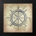 thumbnail image 2 of Grey, Jace 12x12 Black Modern Framed Museum Art Print Titled - Coastal Map, 2 of 5