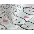 thumbnail image 4 of Ambesonne Narwhal Quilted Bedspread Set 3 Pcs, Doodle Style Whales, King Size, Pink Black White, 4 of 5