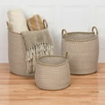 thumbnail image 2 of Colonial Mills Prevé Indoor/Outdoor Basket - Taupe & White 18"x18"x17", 2 of 3