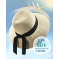 thumbnail image 5 of FURTALK Sombrero de paja para playa para mujer, UV UPF 80+, sombrero de verano con ala plegable para viajes, 5 of 5