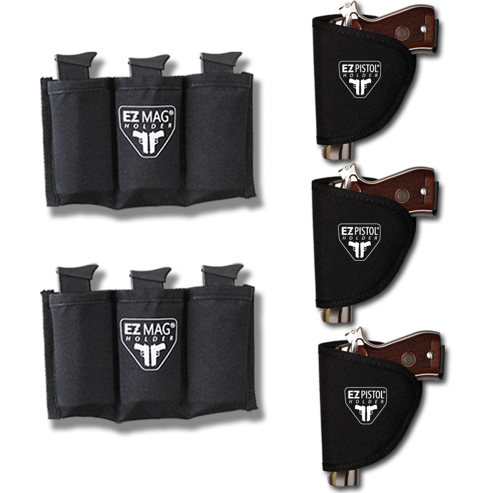 EZ Pistol Holder 5 Piece Value Pack 3 Pistol Holders and 2 Magazine
