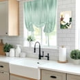 thumbnail image 5 of Green Balloon Curtains for Living Room/French Door, Modern Abstract Art Ombre Striped Tie Up Curtains 63 Inch Length Energy Saving Kitchen Curtains Shades for Windows 42"x63", 5 of 8