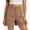 *Khaki, variant on Binmer Women's Pleated High Waist Roll Cuff Dress Shorts with Pockets,Casual Loose Fit Work Shorts Beige,Women's Plus L