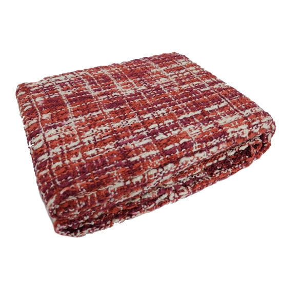 Cozelle Karla 60" x 50" Multi Color Woven Throw in Rust