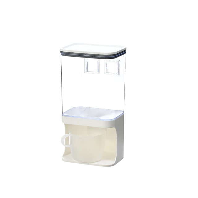 TIELUTT Cereal Dispenser Wall Mounted Dry Food Container Storage Organizer for Pasta Container Glass Food Storage Container Snack Stack Flour Containers with Lids Airtight Small Glass Food Storage Con