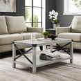 thumbnail image 5 of Home Square 3 Piece Farmhouse Metal Adjustable shelving Living Room Set Stone Gray, 5 of 16