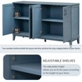 thumbnail image 5 of Buffet Cabinet Furniture, Atumon Accent Cabinet with 4 Doors, Wood Storage Cabinet with Adjustable Shelves, Storage Cabinet for Kitchen Dining Room Living Room, 60"L x 18"W x 36"H, Blue, 5 of 10