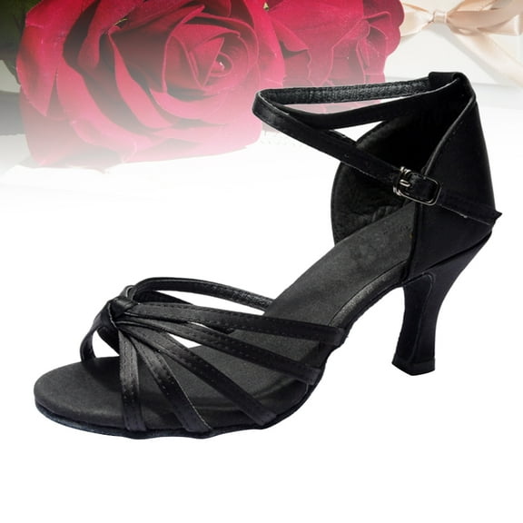 WHAMVOX Heels Contemporary Dance Shoes Latin Dance Shoes Women's Miss Size 1 Black
