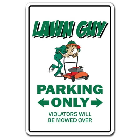 LAWN GUY Decal parking mower parts grass seed sod landscaper landscaping | Indoor/Outdoor | 9
