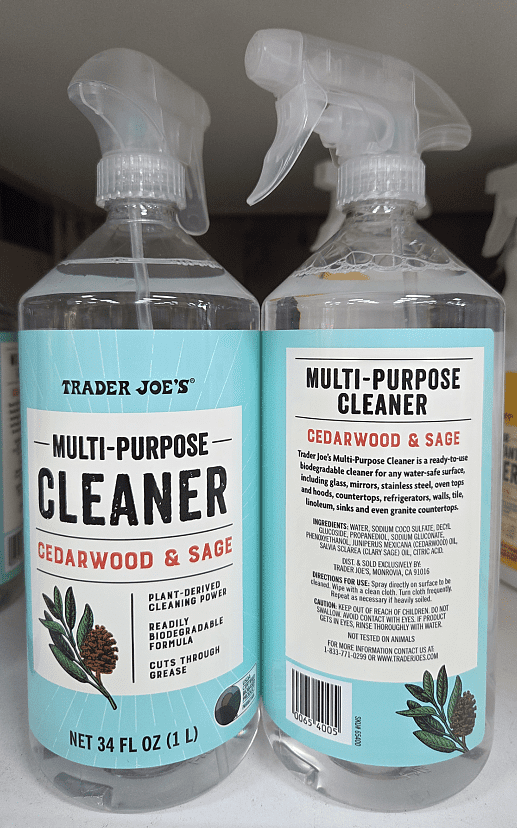 Trader Joe's Multi-Purpose Cleaner Dish Soap Cedarwood & Sage 34fl oz 1L (2 Bottles)