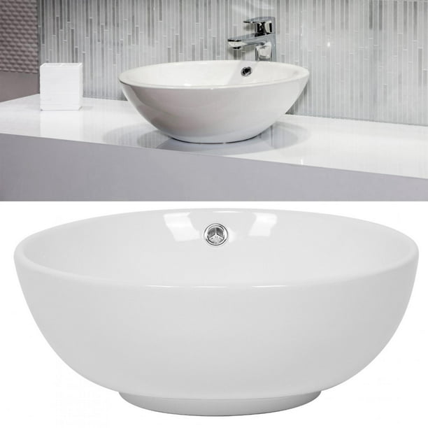 Lyumo White 17 3 Bathroom Vessel Sink Countertop Washing Basin Ceramic Porcelain Wash Com - Bathroom Vessel Sink Wash Tub Clean