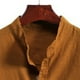 thumbnail image 3 of Playeras Cuello Redondo Hombre Casual Color Sólido Solapa Rayas Camisa De Manga Larga Blusa Superior, 3 of 7