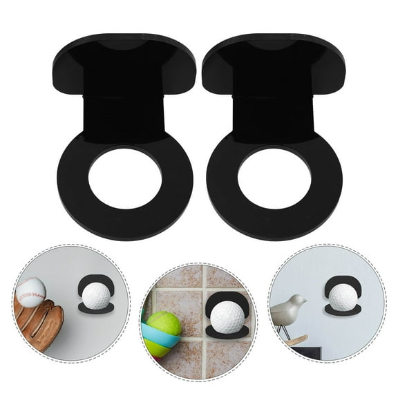 2 Pcs Ball Wall Mounted Storage Display Holder Golf Ball Storage Rack Acrylic Ball Holder Baseball Stand Holder for Golf Balls Storage Black