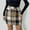 Khaki, variant on Womens Black Plaid Mini Skirt, Wool Blend High Waisted Bodycon Skirt for Women, Fall Winter Skirt,Size 2XL