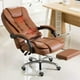 thumbnail image 5 of Silla Ejecutiva Ergonómica con Altura Ajustable de Escritorio Sillón para Oficina con 2 Puntos de Masajes Y Reposapies con Ruedas Giratorias 360 Grados Lumax  Color Marrón, 5 of 6