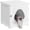 White, variant on Sunshen Cat Litter Box Enclosure, Litter Cabinet Furniture Hidden, Wooden Pet Crate Kitty Washroom Storage Bench with Divider Home Loo Indoor Cat House Espresso