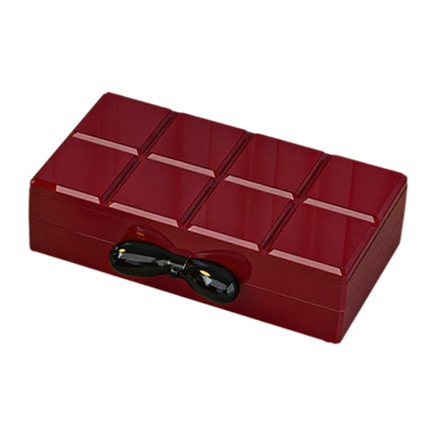Joyero portátil de 8 compartimentos, organizador de plástico para guardar pendientes con tapa, miniestuche multirejilla para anillos, cuentas y artículos pequeños, organizador compacto para cajones o