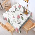 thumbnail image 2 of 52x52 Inch Waterproof Square Tablecloth, Thickened Polyester Table Cover for Dining & Parties, Floral Print, 2 of 6