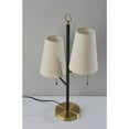 thumbnail image 7 of Adesso Daniel Table Lamp Black with Antique Brass Accents Cream Textured Fabric, 7 of 7