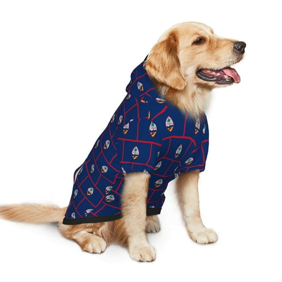 Flag Of Guam Dog Hoodie Colorful Pullover Sweatshirts Small