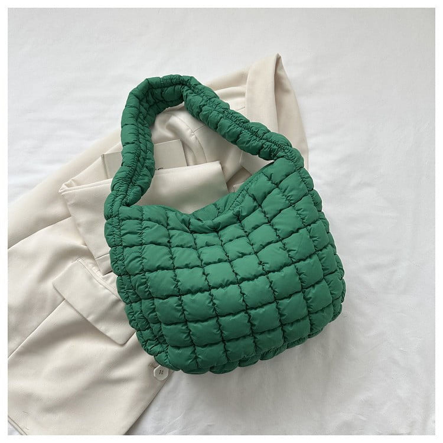 XMMSWDLA Puffer Bag Lightweight Quilted Tote Bags Puffy Shoulder Bag for Women Crossbody Purse Padded Handbag Tote Bag for Women Hand Bags for Women 2024