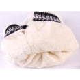 thumbnail image 5 of PIKADINGNIS Women Girls Warm Winter Hats Gloves Set Soft Knitted Fuzzy Thick Pom Pom Bearies Fleeze Lined Slouchy Cap, 5 of 6