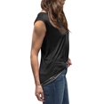 thumbnail image 2 of Langwyqu Summer Sleeveless Solid Color Women Crew Neck Casual Tank Tops, 2 of 5