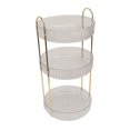 thumbnail image 3 of Rotating Makeup Organizer Tiered Stable Metal PET Space Saving Cosmetics Organizer for Bedroom Bathroom Kitchen Transparent(3 Tiers), 3 of 5