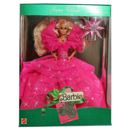 Open Box 1990 Happy Holidays Barbie Doll Special Edition Mattel 4098