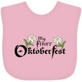 thumbnail image 3 of Inktastic My First Oktoberfest with Edelweiss Flowers Boys or Girls Baby Bib, 3 of 4