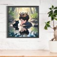 thumbnail image 3 of Kit de pintura de diamante redondo completo DIY 5D princesa Príncipe decoración del hogar 40x40cm JShteea El nuevo, 3 of 9