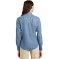 thumbnail image 3 of Port & Company Women's Long Sleeve Value Denim Shirt - LSP10, 3 of 4