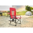 thumbnail image 2 of Leumius Camping Directors Chair,Oversized Heavy Duty Portable Folding Camping Chair with Side Table, Pocket for Beach,Fishing,Trip,Picnic,Lawn,Red, 2 of 8