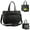 Black, variant on Cysiyu 2 in 1 Lunch Tote Bag for Women, 15.6" Laptop Tote Bag with Insulated Lunch Compartment for Office Work Teacher Picnic Nurse
