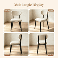 thumbnail image 5 of 43.2"-59.2" Extendable Round Dining Table Set for 4-6,7 Piece Round Kitchen Table Set with 6 Upholstered Chairs for Kitchen Living Room, Space Saving, 5 of 10