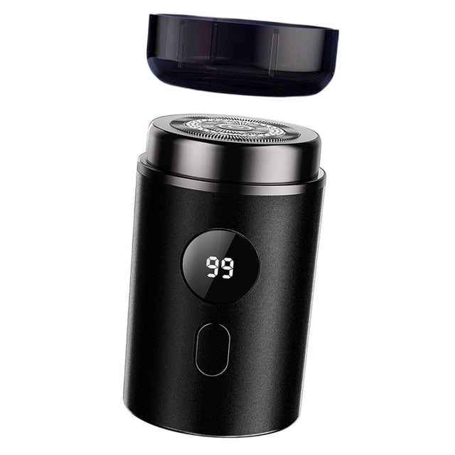 Travel Men Shaver, Camiseta de cabello de cara, USB Compact Mini Shaver Facial Barba Barba Timmer para afeitado de negocios, coche de oficina 1 cabeza de afeitar