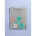 thumbnail image 3 of Great Britain Tourist Map T-Shirt Women -Image by Shutterstock, Female Small, 3 of 4