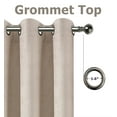 thumbnail image 4 of 2 Pack: Kate Aurora Hotel Chic Blackout Grommet Top Window Curtains - Beige, 4 of 6